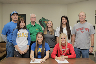 Signing of two PJC softball players photo