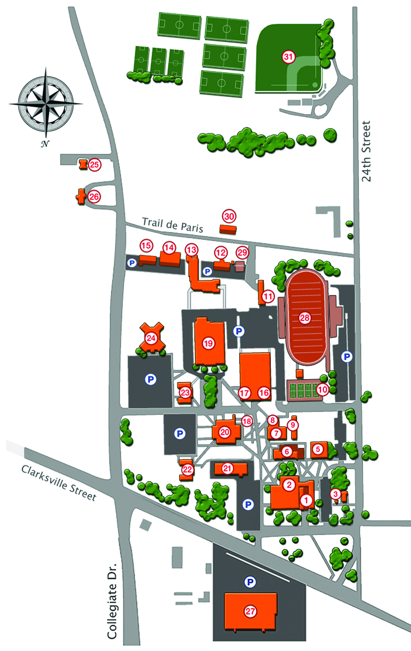 Paris campus map